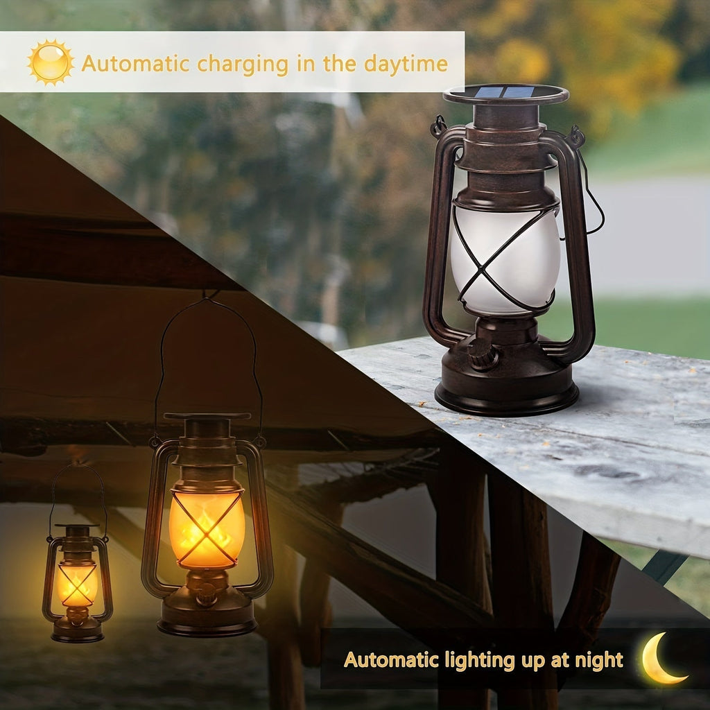 Solar LaternenVintage mit flackerndem LED-Licht