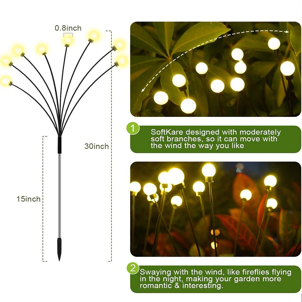 Firefly Glow Solar Garten Ambiente Licht