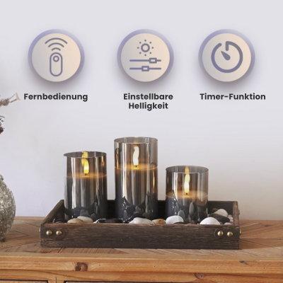 EverGlow - Realistische flammenlose Kerzen (inkl. Fernbedienung)