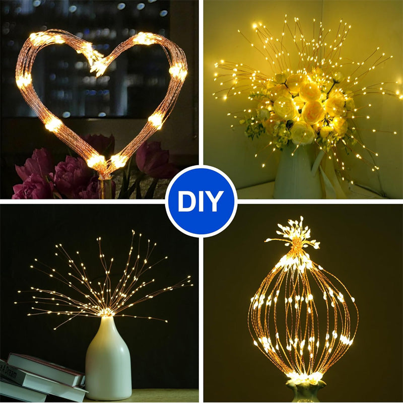 Solar-LED-Gartenlichter – Feuerwerkseffekt, ohne Kabel