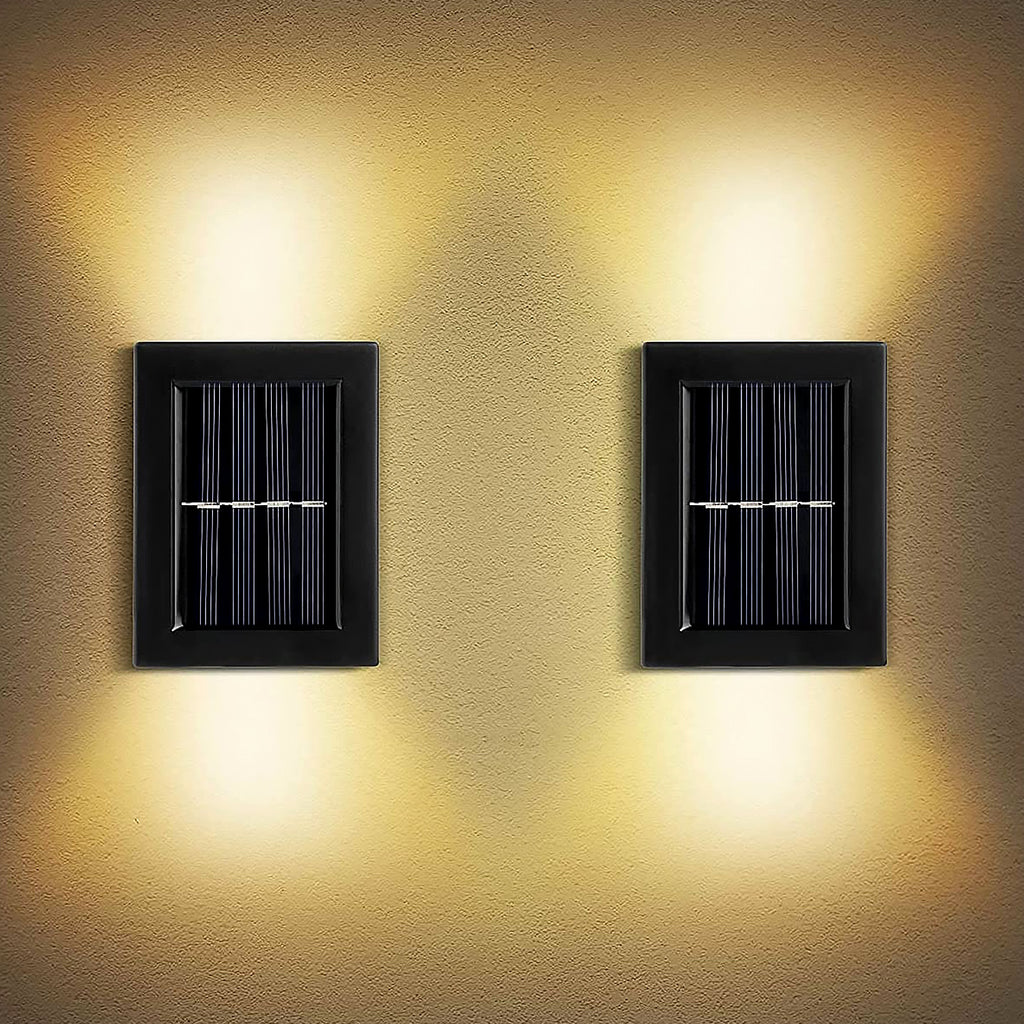 Solar-Wandleuchte Außen — Warmweißes LED-Licht, IP44, kabellos