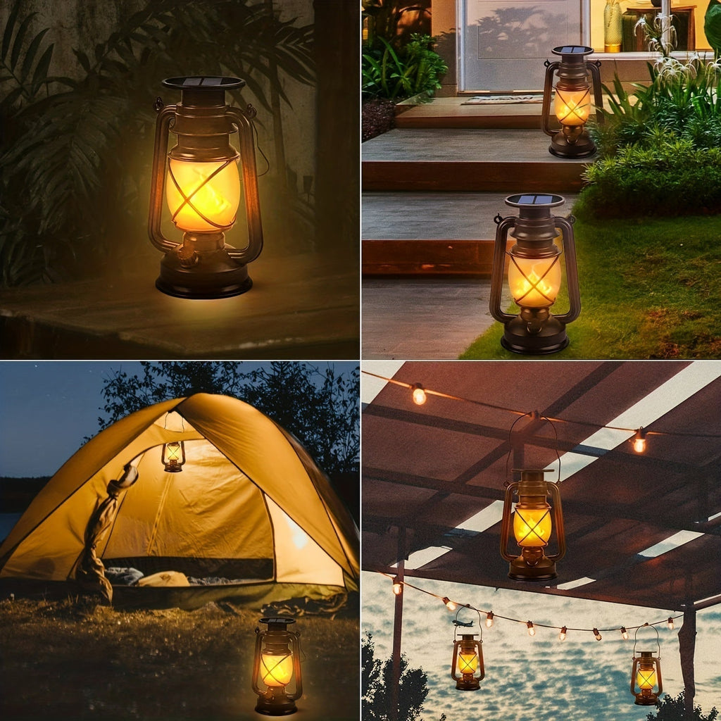Solar LaternenVintage mit flackerndem LED-Licht