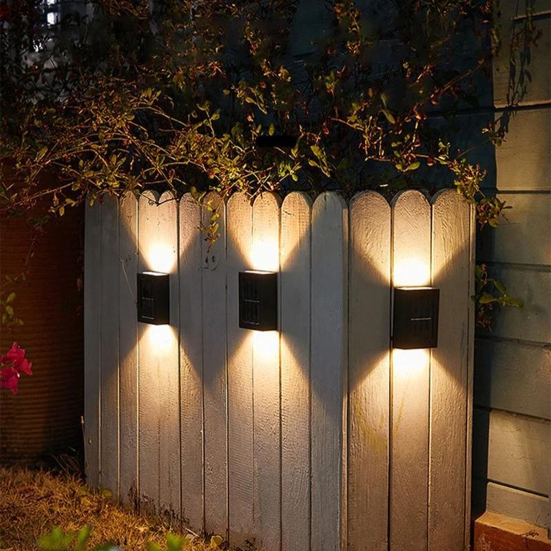 Solar-Wandleuchte Außen — Warmweißes LED-Licht, IP44, kabellos