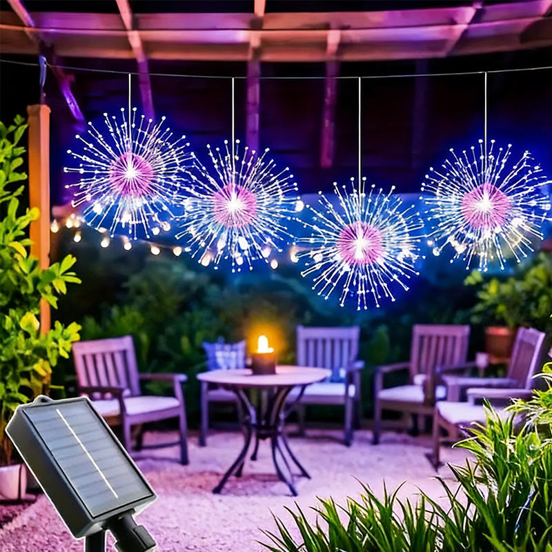 Solar-LED-Gartenlichter – Feuerwerkseffekt, ohne Kabel