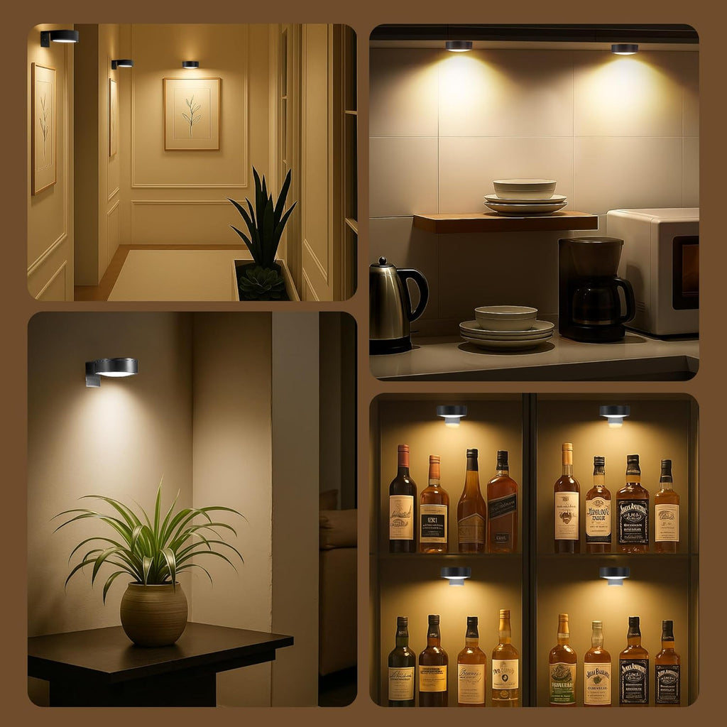 Kabellose LED-Bilderleuchte mit Fernbedienung – Magnetisch, ohne Bohren, Gold oder Schwarz