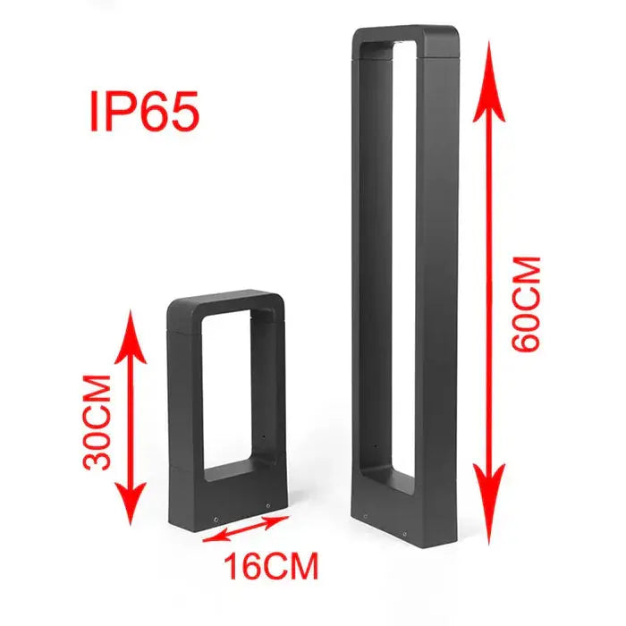 LED-Pollerleuchte – Modernes Design, Anthrazit, IP65