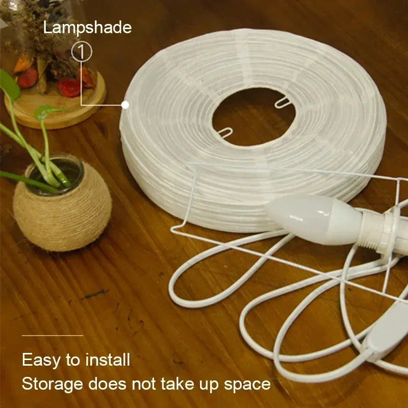 Japanische LED-Tischlampe aus Reispapier