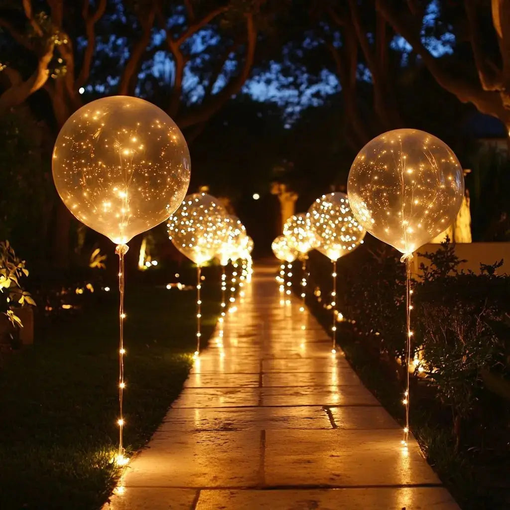 LED-Ballons  – Warmweißes Licht für Partys & Hochzeiten | 10er-Set
