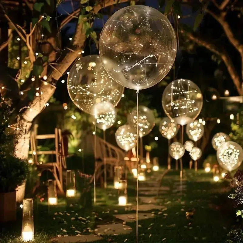 LED-Ballons  – Warmweißes Licht für Partys & Hochzeiten | 10er-Set