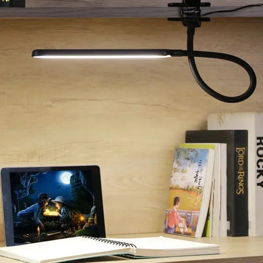 LED-Klemmleuchte mit Schwanenhals und Dimmfunktion