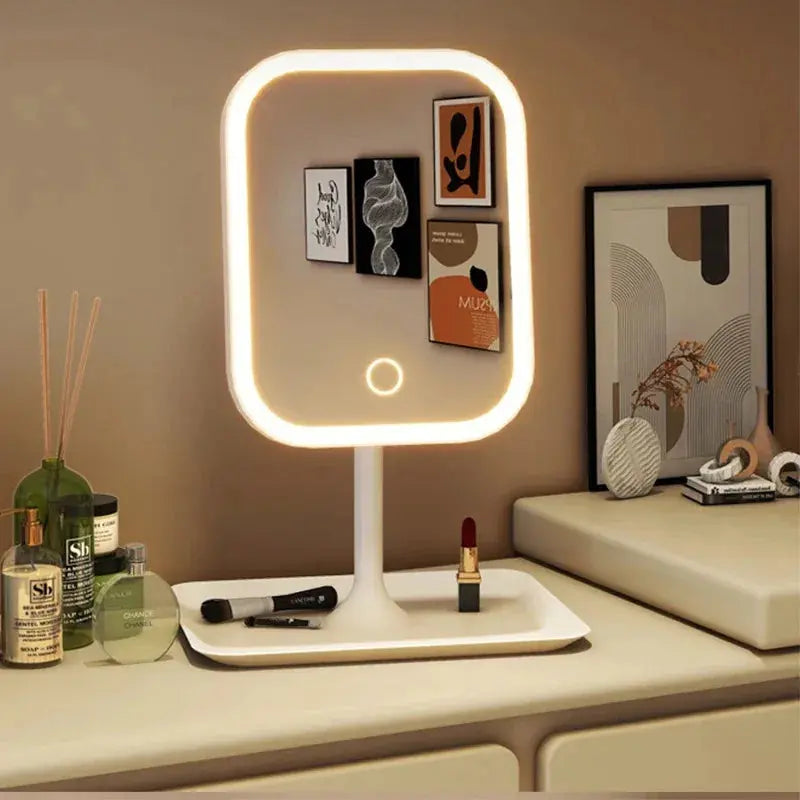 LED Schminkspiegel mit 3 Lichtfarben – kabellos, dimmbar, mit Touch-Bedienung