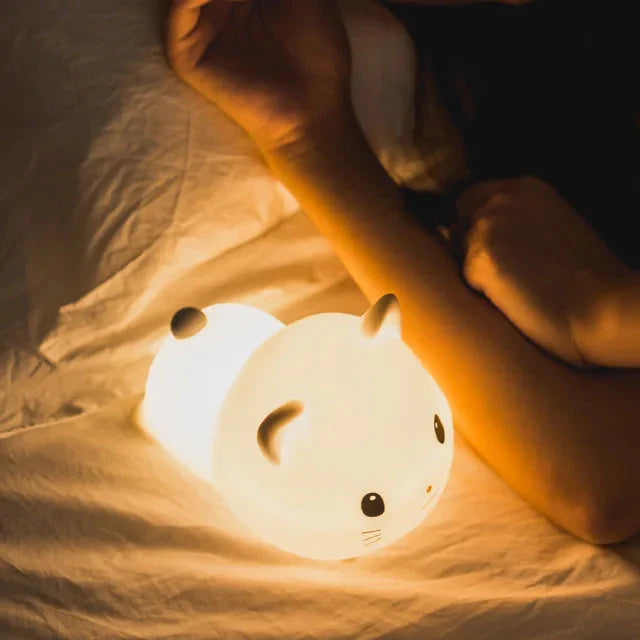 LED Nachtlicht Hase mit Berührungssteuerung und USB-Aufladung