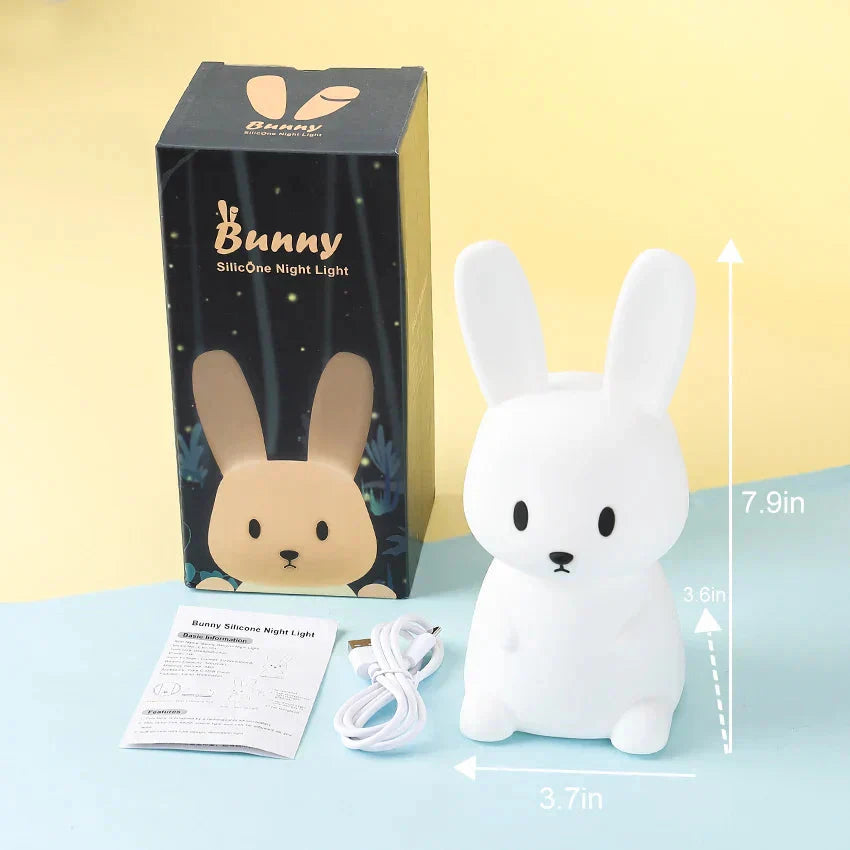 LED Nachtlicht Hase mit Berührungssteuerung und USB-Aufladung