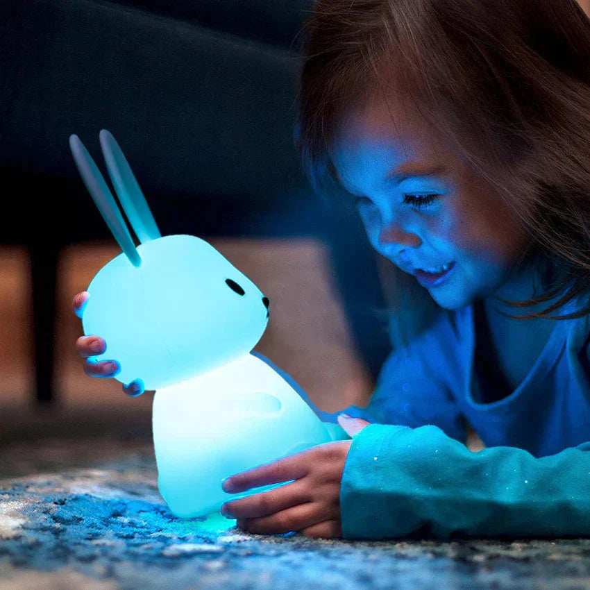 LED Nachtlicht Hase mit Berührungssteuerung und USB-Aufladung