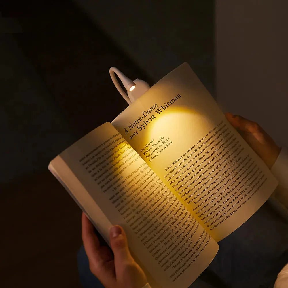 Buchlampe LED mit Clip – USB aufladbar und dimmbar