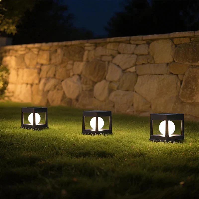 Solar-Gartenlaterne mit 2 Lichtfarben und automatischem Sensor