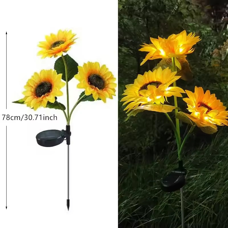 Sonnenblumen Solar Gartenlichter