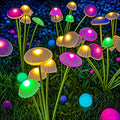 Solar-Pilzleuchten 2er-Set – 6 schwingende Köpfe, RGB oder Warmweiß