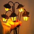 Retro Solar-Gartenlaterne mit 6 LED-Leuchten
