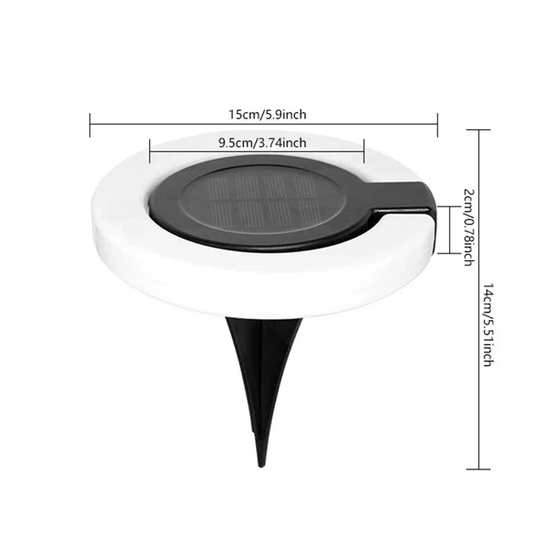 Solar-Bodenleuchte – 360° schwenkbarer Kopf & IP65-Schutz