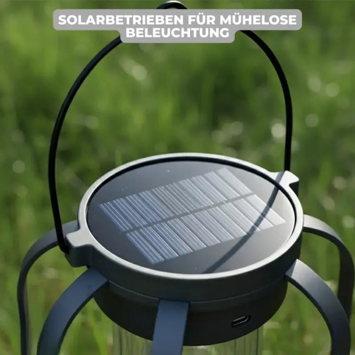 Solar-LED-Laterne mit Flammeneffekt