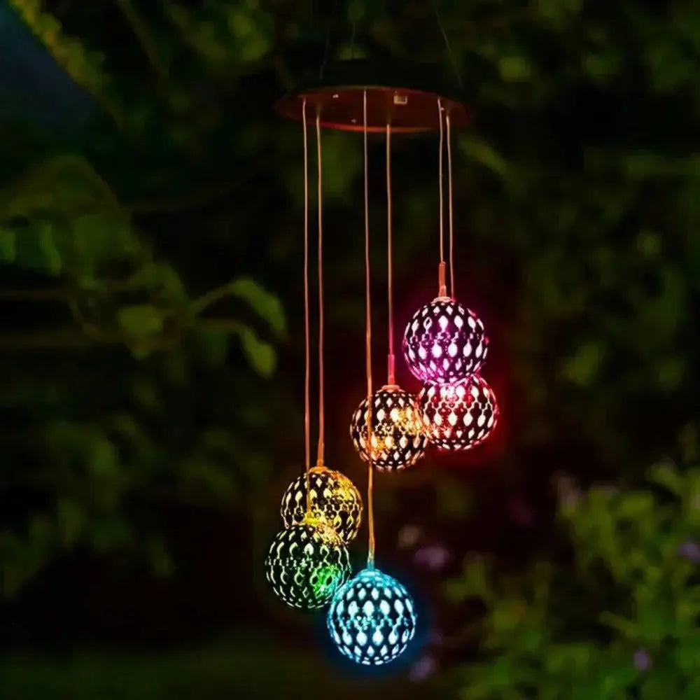 Solar-Windspiel mit Farbwechsel-LED – Leuchtendes Ambiente für Garten & Balkon