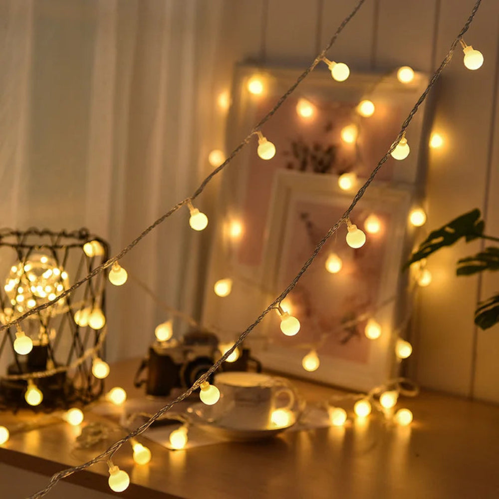 Solar Lichterkette LED mit warmweißem Licht für Garten