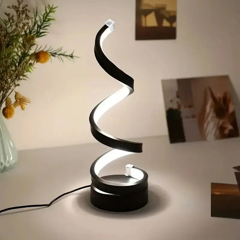 Dimmbare Spiral-LED-Lampe – Dekorative Touchleuchte für jeden Raum