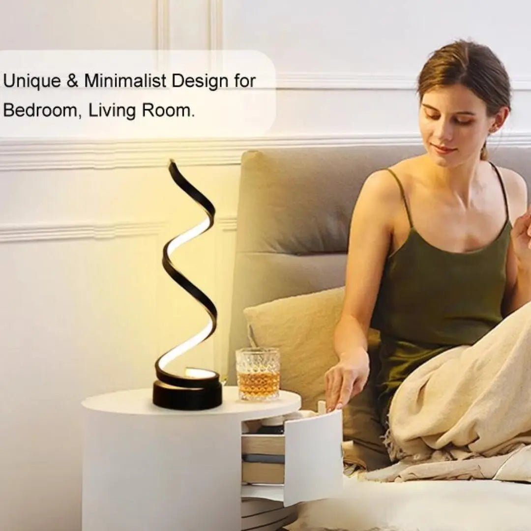 Dimmbare Spiral-LED-Lampe – Dekorative Touchleuchte für jeden Raum