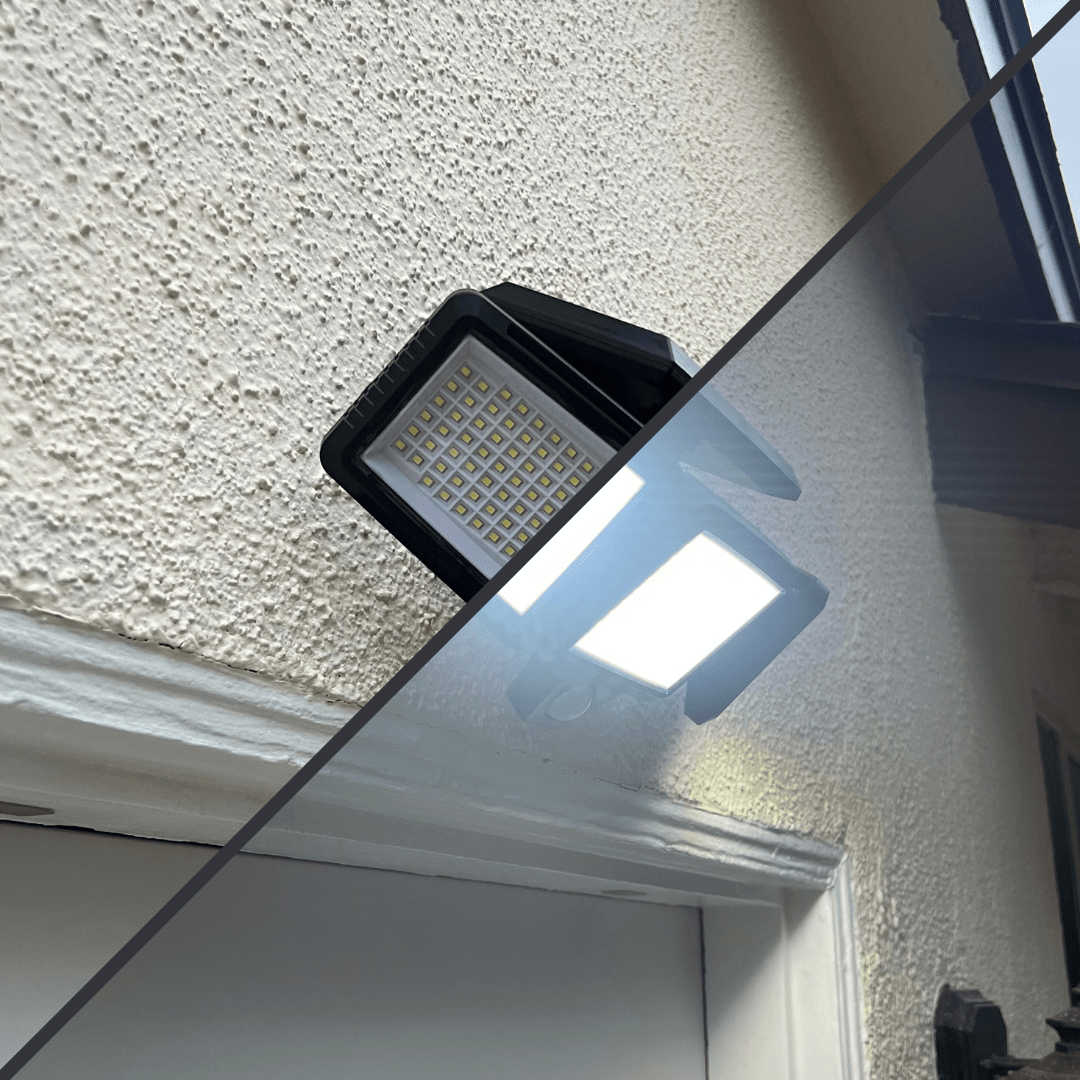 Solar-Sicherheitsleuchte mit 3 verstellbaren Köpfen
