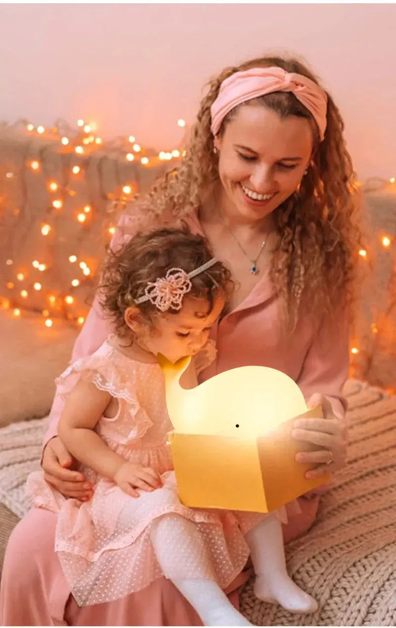 Kinder-Wal-Nachtlicht – Farbwechsel-LED, Touch & USB