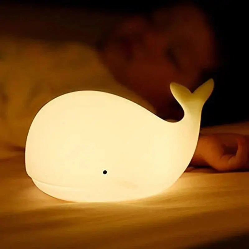 Kinder-Wal-Nachtlicht – Farbwechsel-LED, Touch & USB