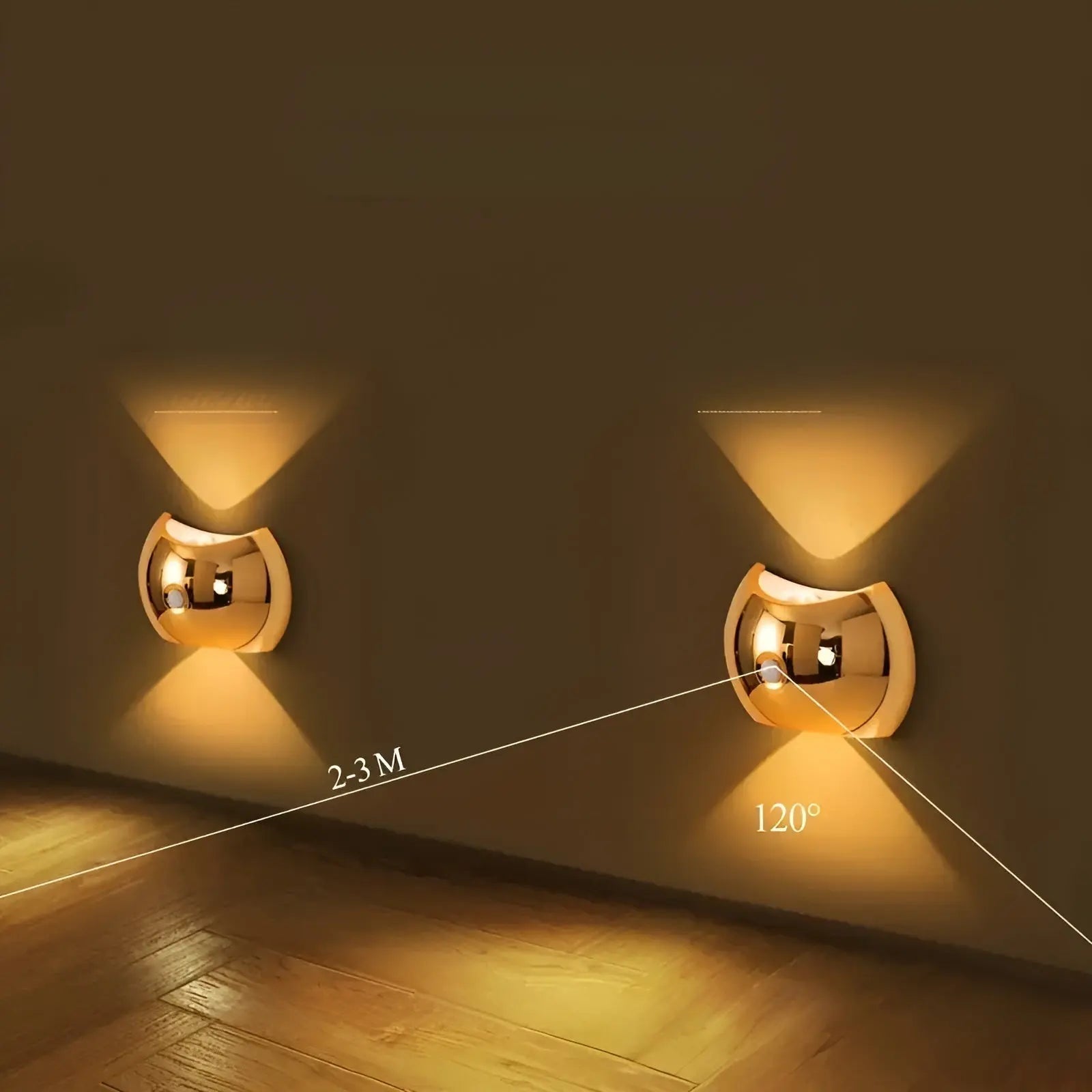 Aufladbare LED-Wandleuchte – Bewegungssensor & Magnethalterung