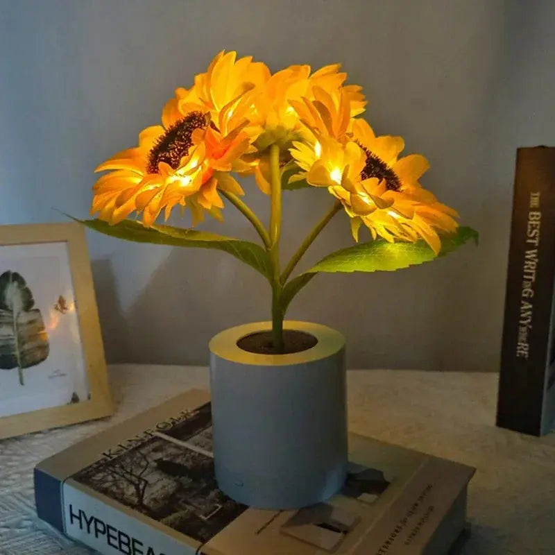 Wiederaufladbare Sonnenblumen-Nachtlampe