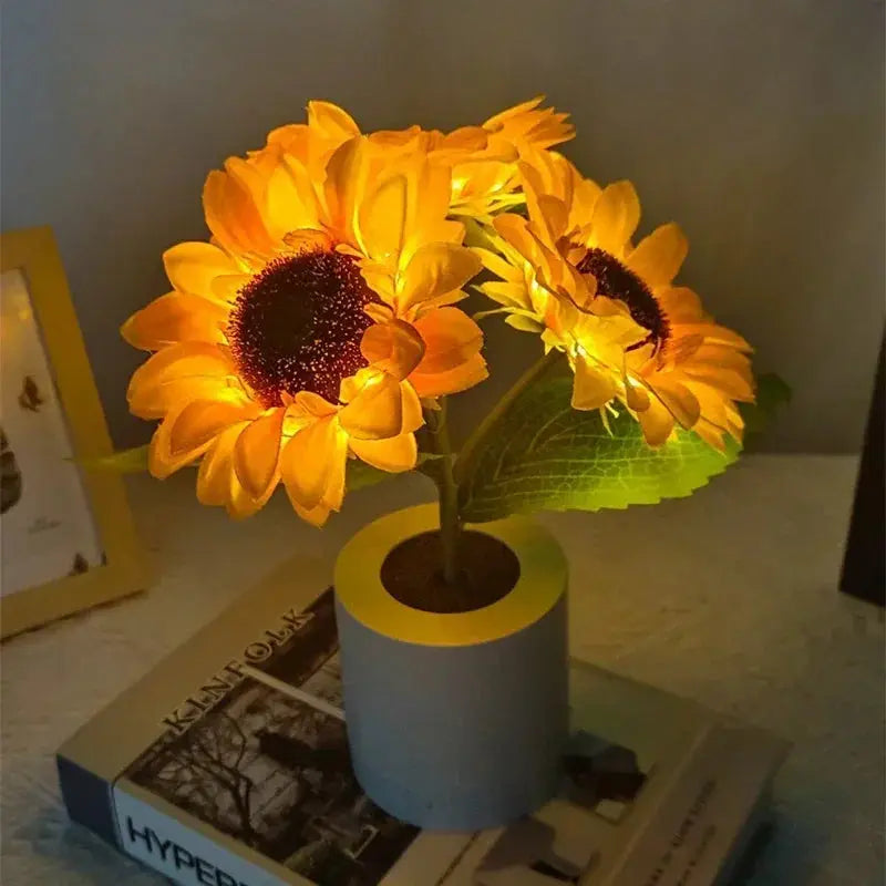 Wiederaufladbare Sonnenblumen-Nachtlampe