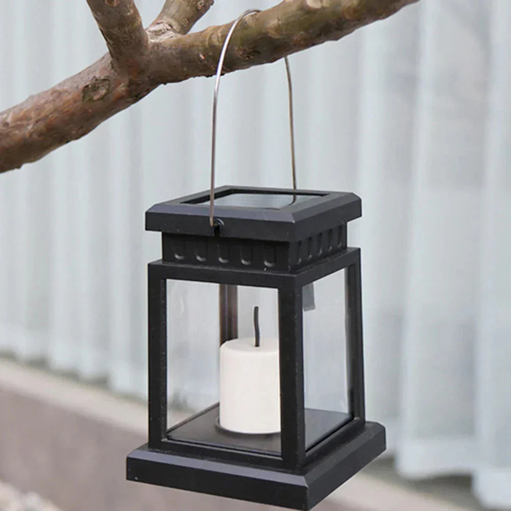 Solar-Kerzenlaterne mit LED-Flackerlicht für Garten und Balkon