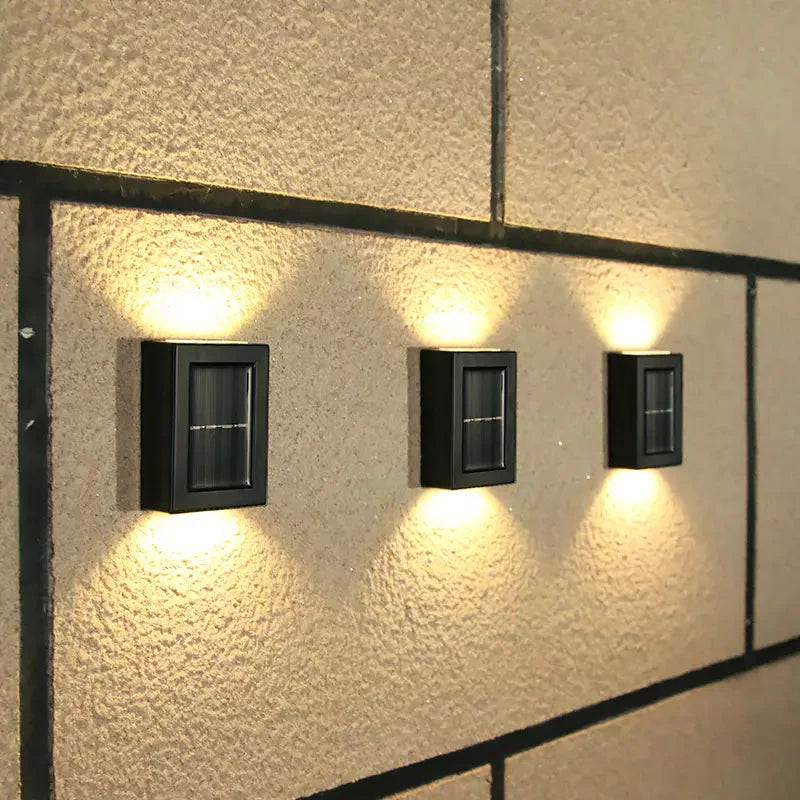 Solar-Wandleuchte Außen — Warmweißes LED-Licht, IP44, kabellos