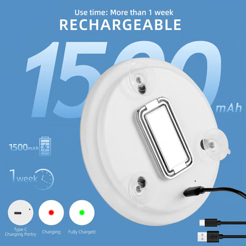 LED-Schminkspiegel mit 30x Vergrößerung und dimmbarem Licht