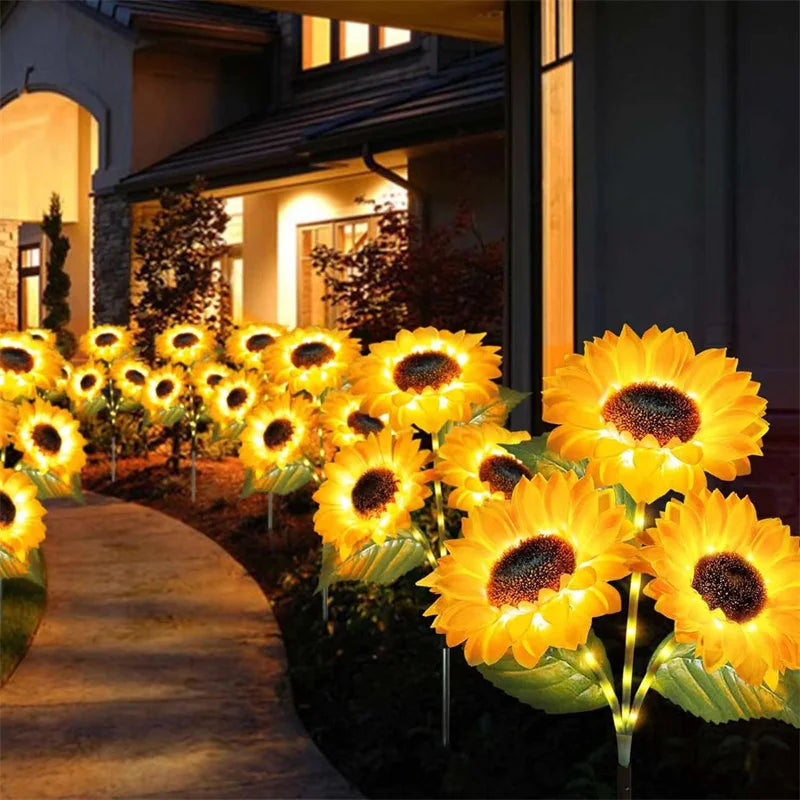 Sonnenblumen Solar Gartenlichter