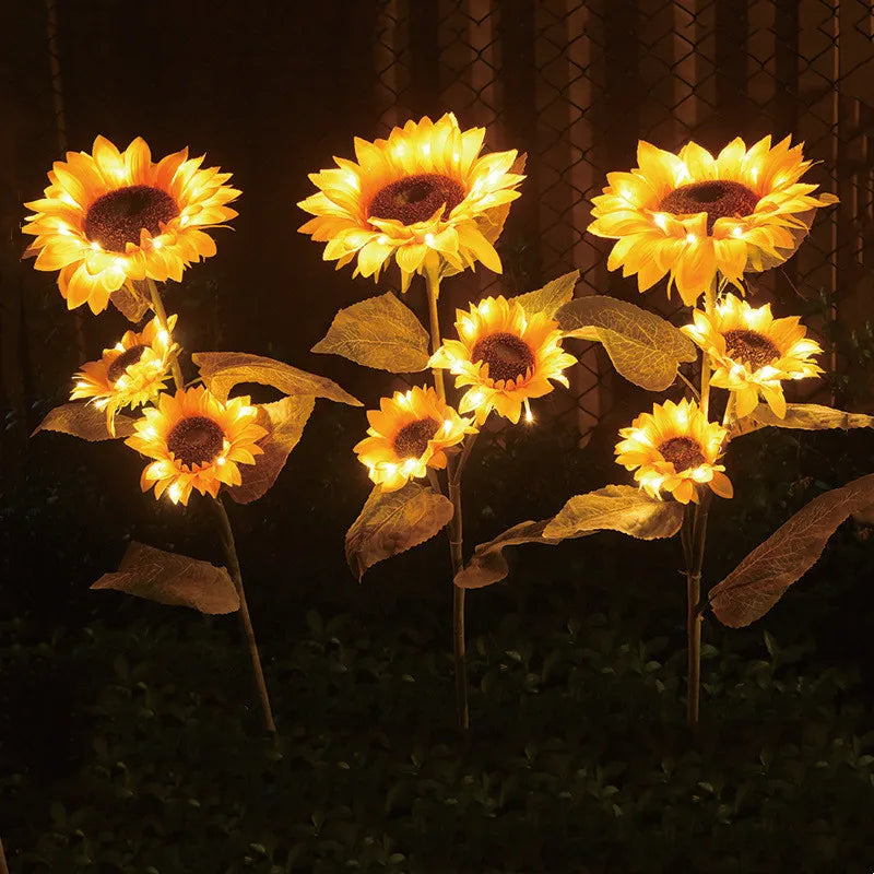 Sonnenblumen Solar Gartenlichter