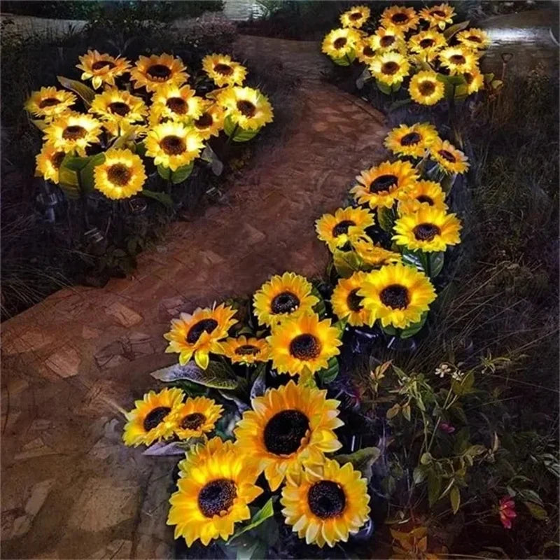 Sonnenblumen Solar Gartenlichter