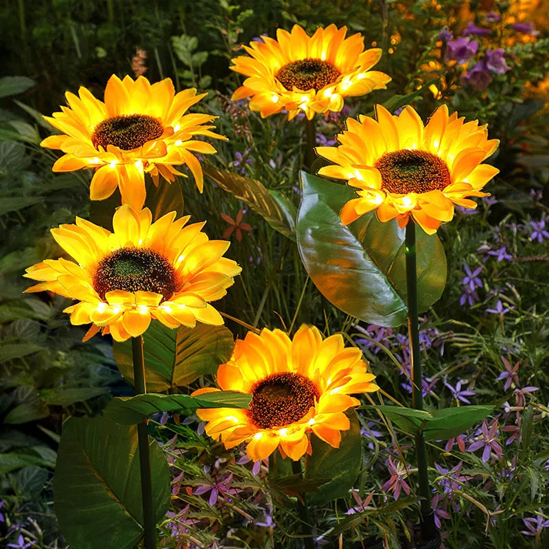 Sonnenblumen Solar Gartenlichter