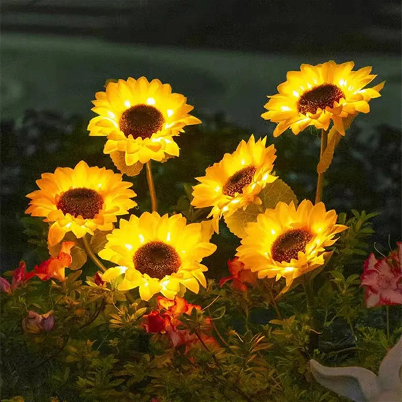 Sonnenblumen Solar Gartenlichter