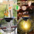 Solar-Gartenlaterne mit Metallgitter - Retro Design