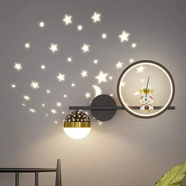Kinder-Wandleuchte mit Mond- und Sterne-Design