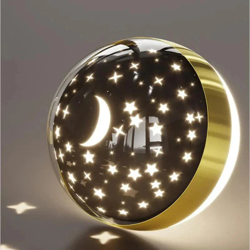 Kinder-Wandleuchte mit Mond- und Sterne-Design
