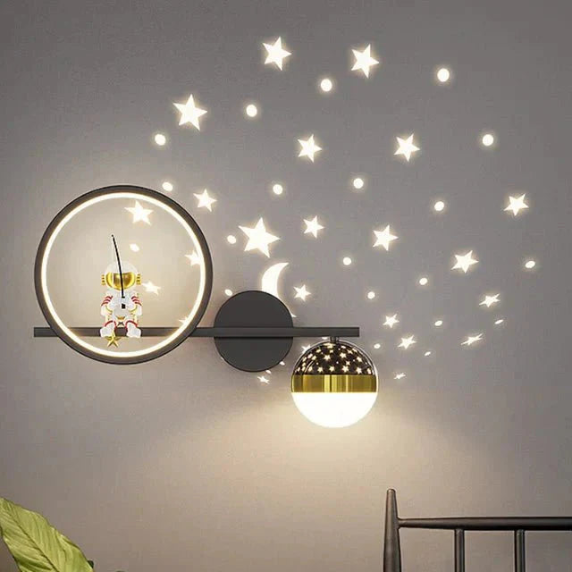 Kinder-Wandleuchte mit Mond- und Sterne-Design